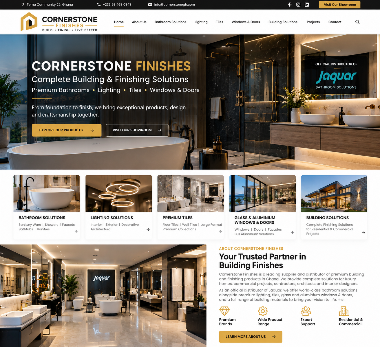Cornerstone Finishes concept showroom